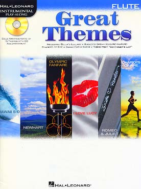 Illustration de GREAT THEMES avec CD play-along : 15 thèmes célèbres de film - flûte traversière