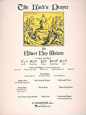 Illustration de The Lord's prayer pour voix basse et piano
