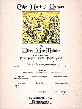 Illustration de The Lord's prayer pour voix haute et piano