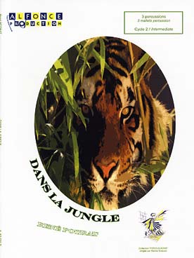Illustration potrat dans la jungle pour 3 percussions