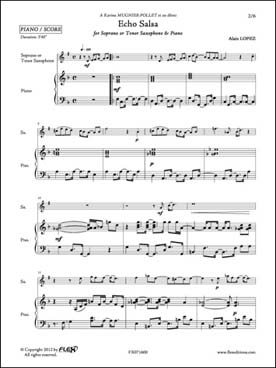 Illustration de Écho salsa pour saxophone ténor