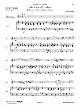 Illustration lopez five pulses frivolous saxo tenor