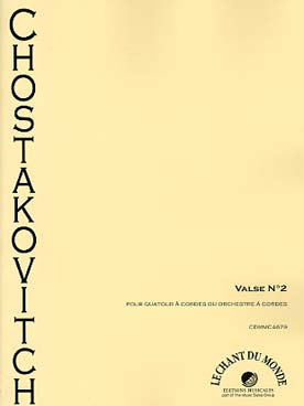 Illustration de Valse N° 2 de la suite de jazz N° 2 pour orchestre de cordes à 4 parties ou quatuor à cordes