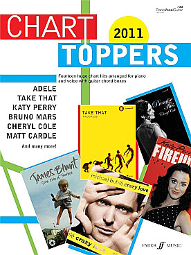 Illustration de CHART TOPPERS 2011 (P/V/G) : Katy Perry, Cheryl Cole, James Blunt, Bruno Mars ...