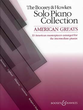 Illustration de AMERICAN GREATS : 33 pièces de niveau intermédiaire de Joplin, Sondheim, Arlen Rodgers, etc...