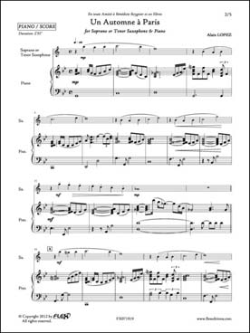 Illustration lopez un automne a paris saxo tenor