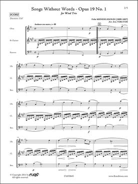 Illustration de Romances sans paroles op. 19 N° 1 (Lieder ohne worte)