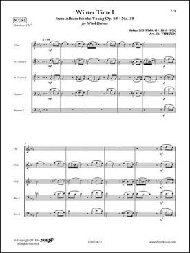 Illustration de Saison d'hiver N° 1 de l'album pour la jeunesse op. 68 N° 38 pour hautbois, 2 clarinettes si b et 2 bassons