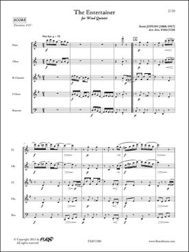 Illustration de The Entertainer pour flûte, hautbois, clarinette, cor et basson