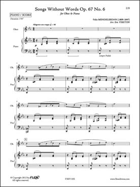Illustration de Romances sans paroles op. 67 N° 6 (Lieder ohne worte)
