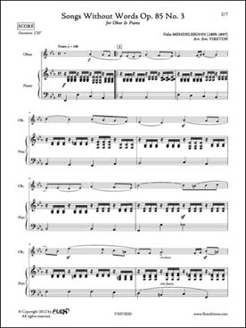 Illustration de Romances sans paroles op. 85 N° 3 (Lieder ohne worte)