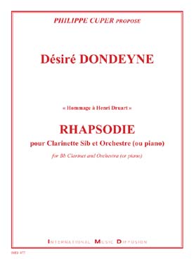 Illustration de Rhapsodie pour clarinette et orchestre (ou piano)