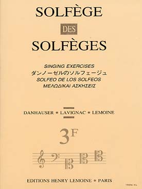Illustration de SOLFEGE des solfèges - Vol. 3 F 5 clés s/a