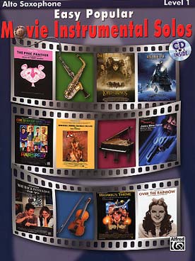 Illustration de EASY POPULAR MOVIE instrumental solos : 10 musiques de film (Harry Potter, James Bond, Casino royale, Le seigneur des anneaux...) avec CD play-along