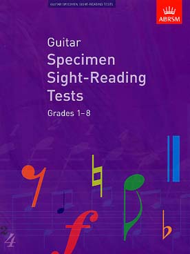 Illustration de SPECIMEN SIGHT-READING TESTS FOR GUITAR - grade 1-8