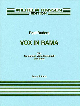 Illustration de Vox in Rama pour violon amplifié, clarinette et piano (conducteur et parties)