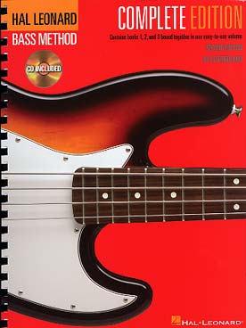 Illustration de Hal Leonard complete bass method avec support audio