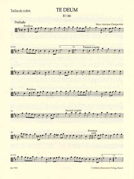Illustration charpentier te deum h 146 violon 2
