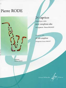 Illustration de 24 Caprices pour violon, tr. Erwan Fagant pour saxophone