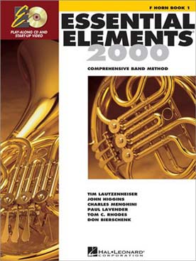 Illustration de ESSENTIAL ELEMENTS FOR BAND : a comprehensiv band method with EEi - Vol. 1 : cor en fa