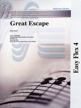 Illustration de Great escape, pour harmonie junior, 4 parties flexibles avec percussion (C+P)