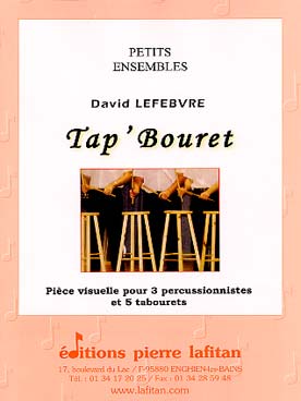 Illustration de Tap'bouret pour 3 percussionnistes et 5 tabourets