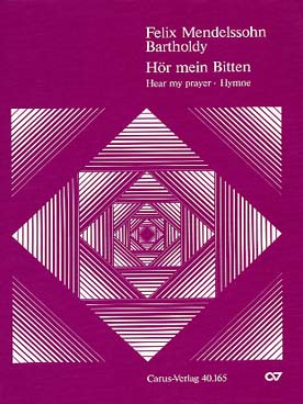 Illustration de Hör mein Bitten pour soprano solo, choeur SATB et orgue - Conducteur