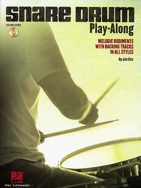 Illustration de Snare drum play-along : melodic rudiments with backing tracks in all styles