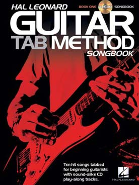 Illustration de HAL LEONARD GUITAR TAB METHOD SONGBOOK - Vol. 1 avec CD