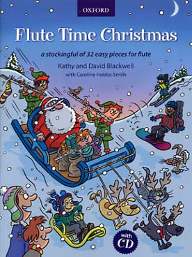 Illustration de Flute time Christmas avec CD d'écoute et play-along : 32 pièces faciles