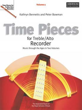 Illustration de TIME PIECES pour flûte à bec alto et soprano - Vol. 1