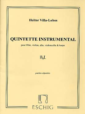 Illustration de Quintette pour flûte, violon, alto, violoncelle et harpe - Parties séparées