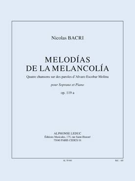Illustration de Melodias de la melancolia op. 119 a pour soprano et piano