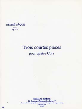 Illustration de Trois courtes pièces op. 131 pour 4 cors