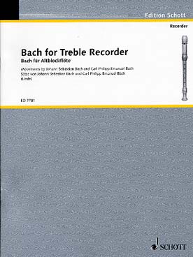 Illustration bach js bach for treble recorder