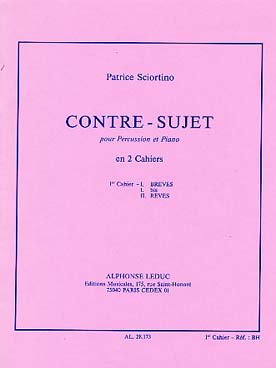 Illustration de Contre-sujet pour percussion et piano - Cahier 1 : brèves