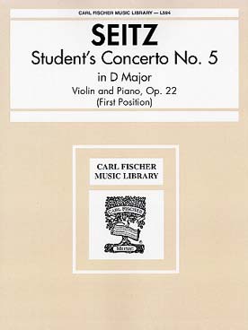 Illustration de Student's concerto N° 5 op. 22 en ré M