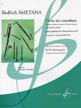 Illustration de Danse des comédiens de l'opéra "La fiancée vendue", orig. pour orchestre, tr. pour quatuor de clarinettes