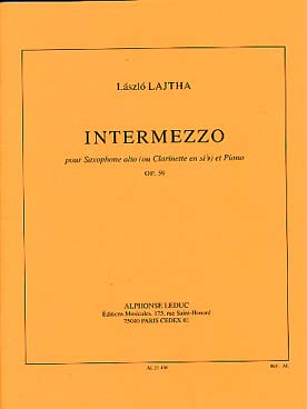 Illustration de Intermezzo op. 59 pour saxophone alto ou clarinette en si b et piano