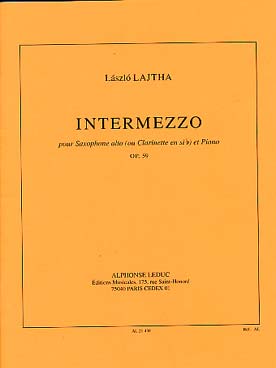 Illustration de Intermezzo op. 59 pour saxophone alto ou clarinette en si b et piano