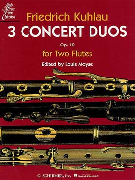 Illustration de 3 Concert duos for 2 flutes Op. 10 (tr. Moyse)