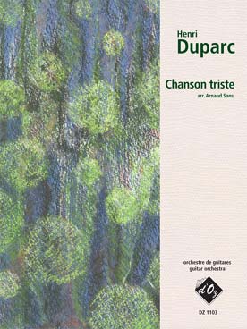 Illustration duparc chanson triste, arr. arnaud sans