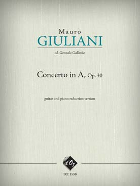 Illustration de Concerto op. 30 en la M - réduction guitare et piano