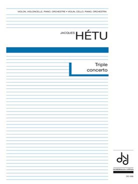 Illustration de Triple concerto op. 69 pour violon, violoncelle, piano et orchestre 2-2-2-2, 4-2-3-1, perc., cordes (25 min., 93 pages), conducteur