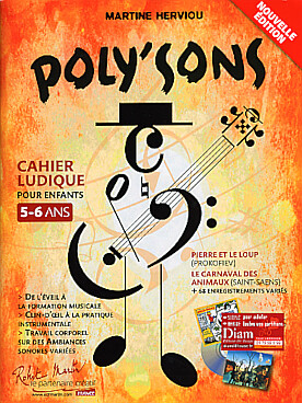 Illustration de Poly'sons : cahier ludique pour enfants de 5-6 ans, avec 68 enregistrements variés en téléchargement