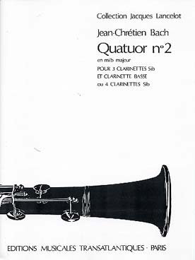 Illustration de Quatuor N° 2 en mi b M pour 3 clarinettes si b et 1 clarinette basse