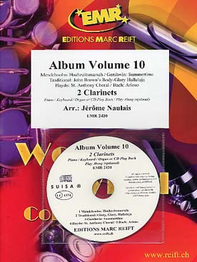 Illustration de ALBUM (tr. Naulais) pour 2 clarinettes et piano/orgue avec CD play-along - Vol. 1 : Bach, Clarke, Pergolese, Haendel, Purcell