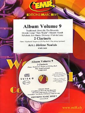 Illustration de ALBUM (tr. Naulais) pour 2 clarinettes et piano/orgue avec CD play-along - Vol. 2 : Albinoni, Gershwin, Beethoven Chopin, Mouret