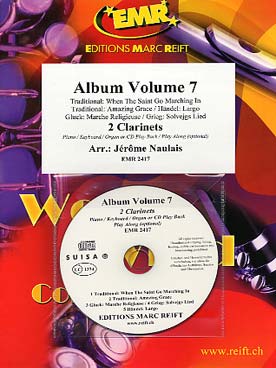 Illustration de ALBUM (tr. Naulais) pour 2 clarinettes et piano/orgue avec CD play-along - Vol. 4 : Schubert, Gershwin, Dvoràk,  Haendel, Greensleeves