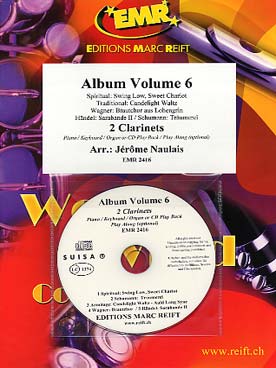Illustration de ALBUM (tr. Naulais) pour 2 clarinettes et piano/orgue avec CD play-along - Vol. 5 : Gershwin, Mozart, Beethoven, Charpentier ...